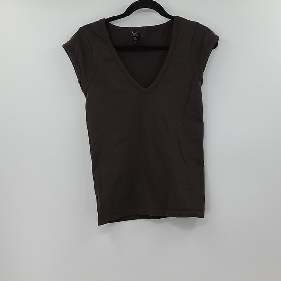 Banana Republic Tops - Banana republic brown v neck stretch fitted tee
